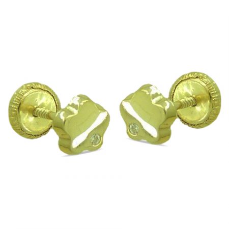 Pendientes flor circonita oro 18k