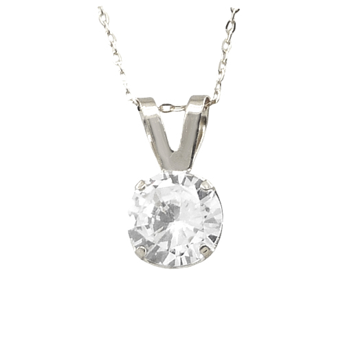 Gargantilla circonita y garras oro blanco 18k