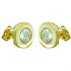 Pendientes donut con circonita oro 18k