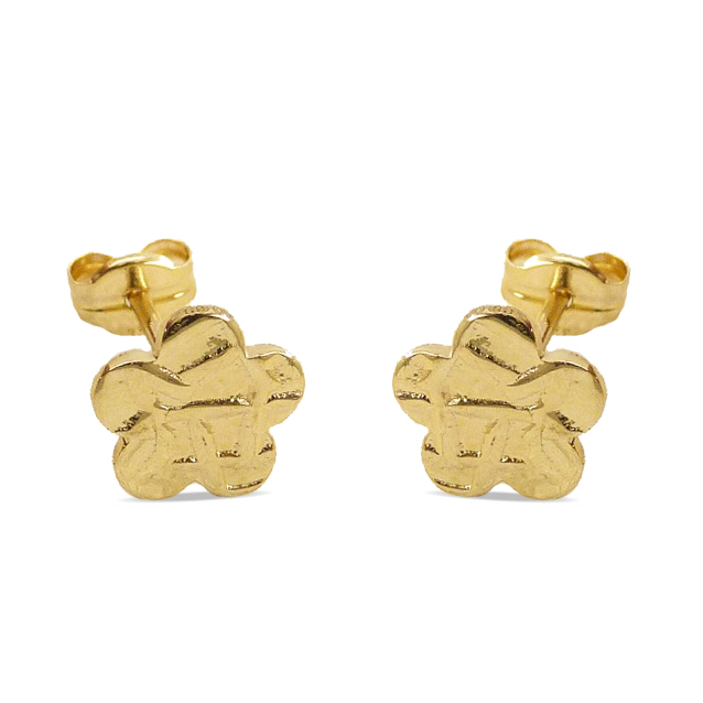 Pendientes en forma de flor oro 18k