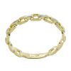 Sortija eslabones bicolor brillo oro 18k