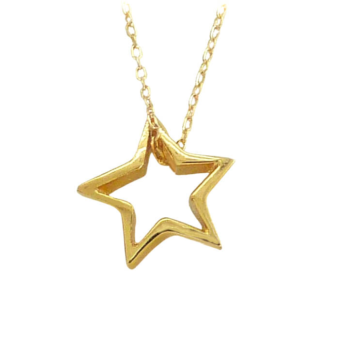 Gargantilla con colgante en forma de estrella oro 18k
