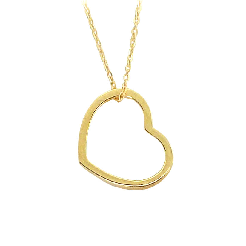 Gargantilla con colgante de corazón oro 18k