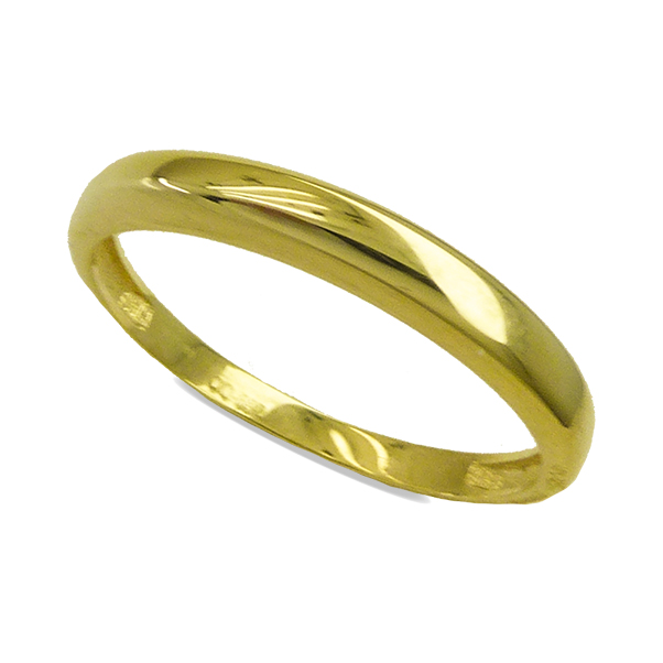 Anillo tipo alianza en brillo espejo oro 18k