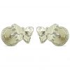 Pendientes con forma de mariposa oro blanco 18k