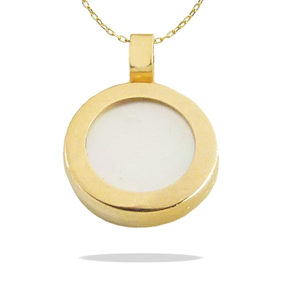Gargantilla circulo con nácar oro 18k