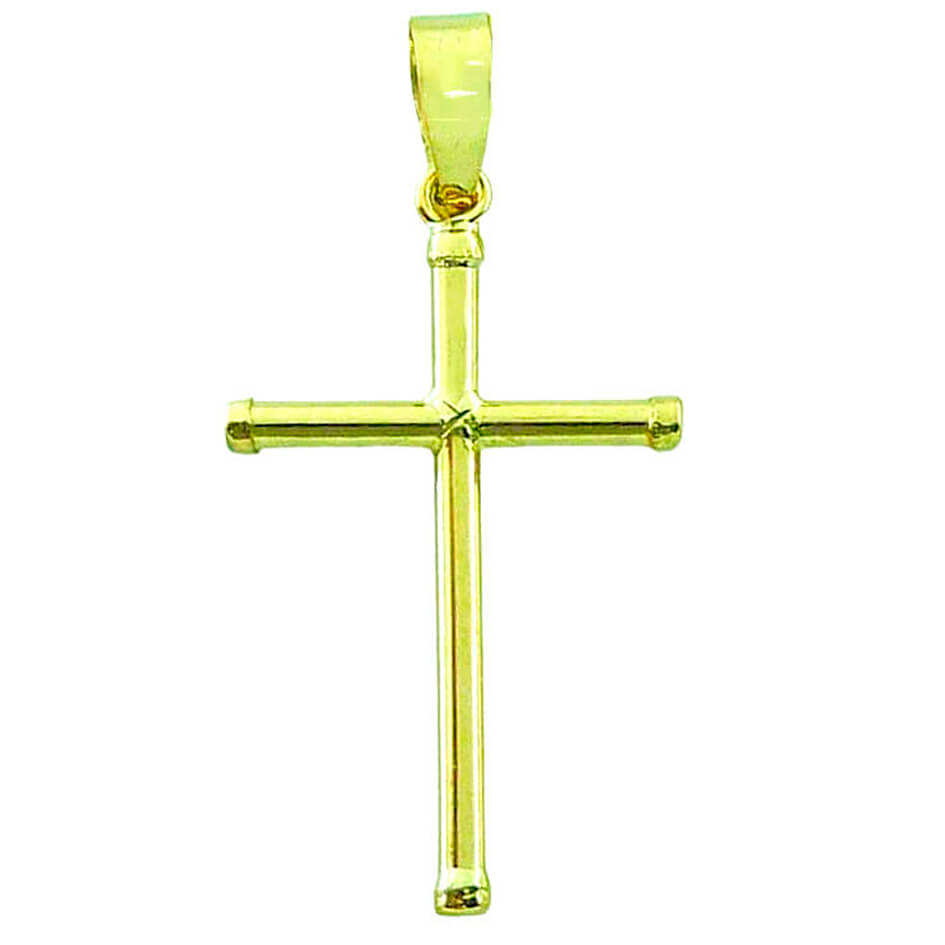 Colgate cruz de tubo con tapón brillo espejo oro 18k