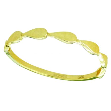 Anillo con forma de lagrimas oro 18k