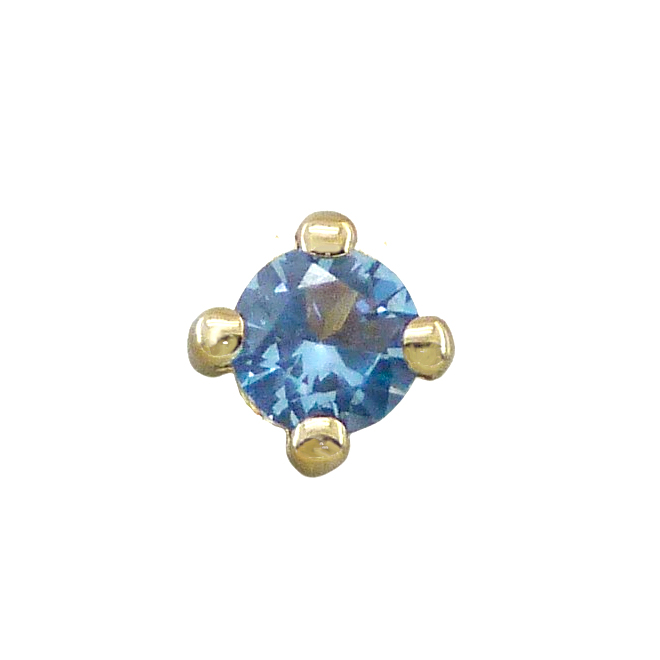 Colgante garras piedra azul de 5x5mm. oro 18k