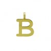 Colgante letra B lisa brillo oro 18k