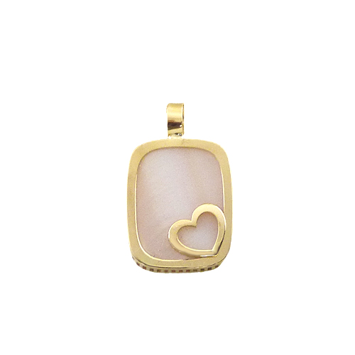 Colgante nácar rosa 10x8mm.
