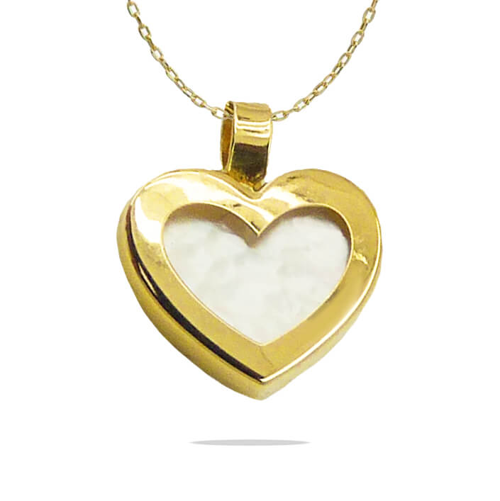 Gargantilla corazón con nácar oro 18k