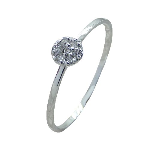 Anillo de diamantes oro blanco 18k