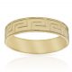 Alianza tallada en greco brillo y mate 5mm oro 18k