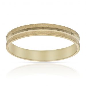 Alianza tallada brillo y mate 3,5mm. oro 18k