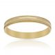 alianza fina tallada brillo y mate 3mm. oro 18k