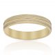 Alianza tallada brillo y mate 4mm. oro 18k