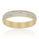 Alianza tallada brillo y mate 4mm. oro 18k