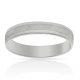 Alianza tallada brillo y mate 4mm. oro blanco 18k