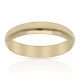 Alianza lisa brillo media caña 4mm. oro 18k