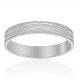 Alianza tallada ondas talladas brillo y mate 4mm. oro blanco 18k