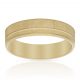 Alianza ancha tallada brillo y mate 5mm. oro 18k