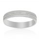 Alianza tallada brillo y mate 4mm. oro blanco 18k