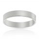 Alianza plana lisa brillo 4mm. oro blanco 18k.