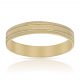 Alianza tallada brillo y mate 3,5mm. oro 18k
