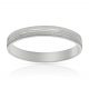 Alianza fina tallada brillo y mate 3mm. oro blanco 18k