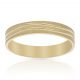 Alianza tallada ondas talladas brillo y mate 4mm. oro 18k