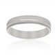 Alianza ancha tallada brillo y mate 5mm. oro blanco 18k