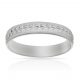 Alianza tallada en estrella brillo 4mm. oro blanco 18k