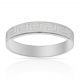 Alianza tallada en greco brillo 4mm. oro blanco 18k