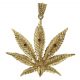Colgante marihuana circonitas 58mm.x52mm. oro 18k