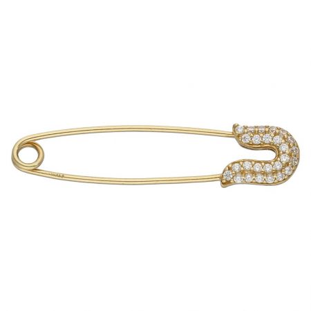 Alfiler bebe circonitas 7mm.x31mm. oro 18k
