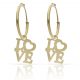 Aros con abalorio de Love oro 18k