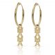 Aros abalorio letras MAMA oro 18k