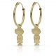 Aros lisos abalorio niños oro 18k