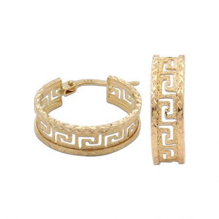 Aros greco 15mm.oro amarillo 18k