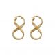 Aros ocho tallado greco 14mm.x23mm. oro 18k