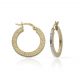 Aros planos tallados en greco y rodio 15mm.x2mm. oro 18k