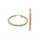 Aros rizados brillo 15mm. oro 18k