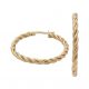 Aros rizados brillo mate 20mm. oro 18k