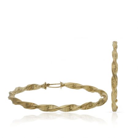 Aros rizados 55mm.x4mm. oro 18k