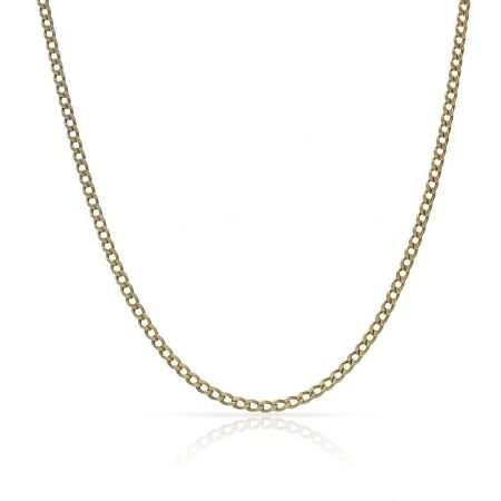 Cadena modelo barbada ancho de 1,5mm. y largo 50cm. oro 18k