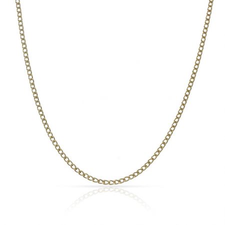 Cadena fina barbada ancho de 1mm. y largo 60cm. oro 18k