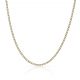 Cadena fina barbada ancho de 1mm. y largo 60cm. oro 18k
