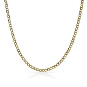 Cadena modelo barbada ancho de 2mm. y largo 60cm. oro 18k