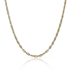 Cadena calabrote plano ancho de 2mm. y largo 45cm. oro 18k